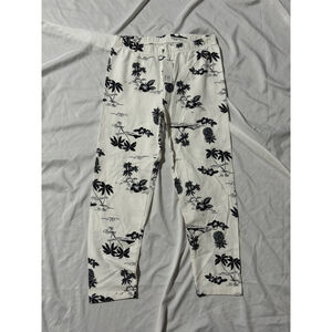 Girls GAP Kids XL White Tropical Print Leggings